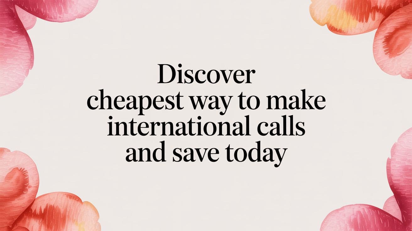 Discover cheapest way to make international calls and save today