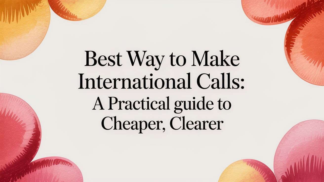 Best Way to Make International Calls: A Practical Guide to Cheaper, Clearer