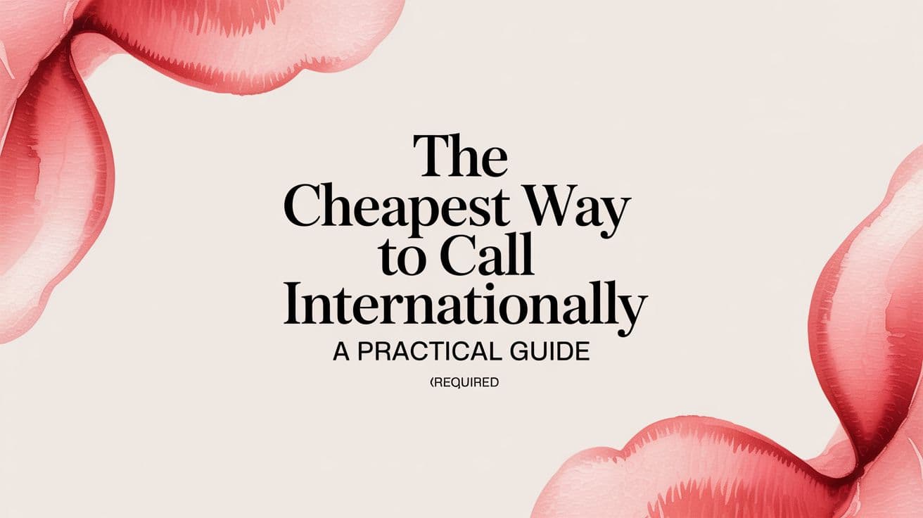 The Cheapest Way to Call Internationally A Practical Guide
