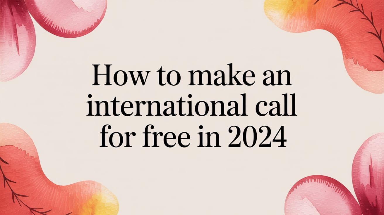 How to Make an International Call for Free in 2024