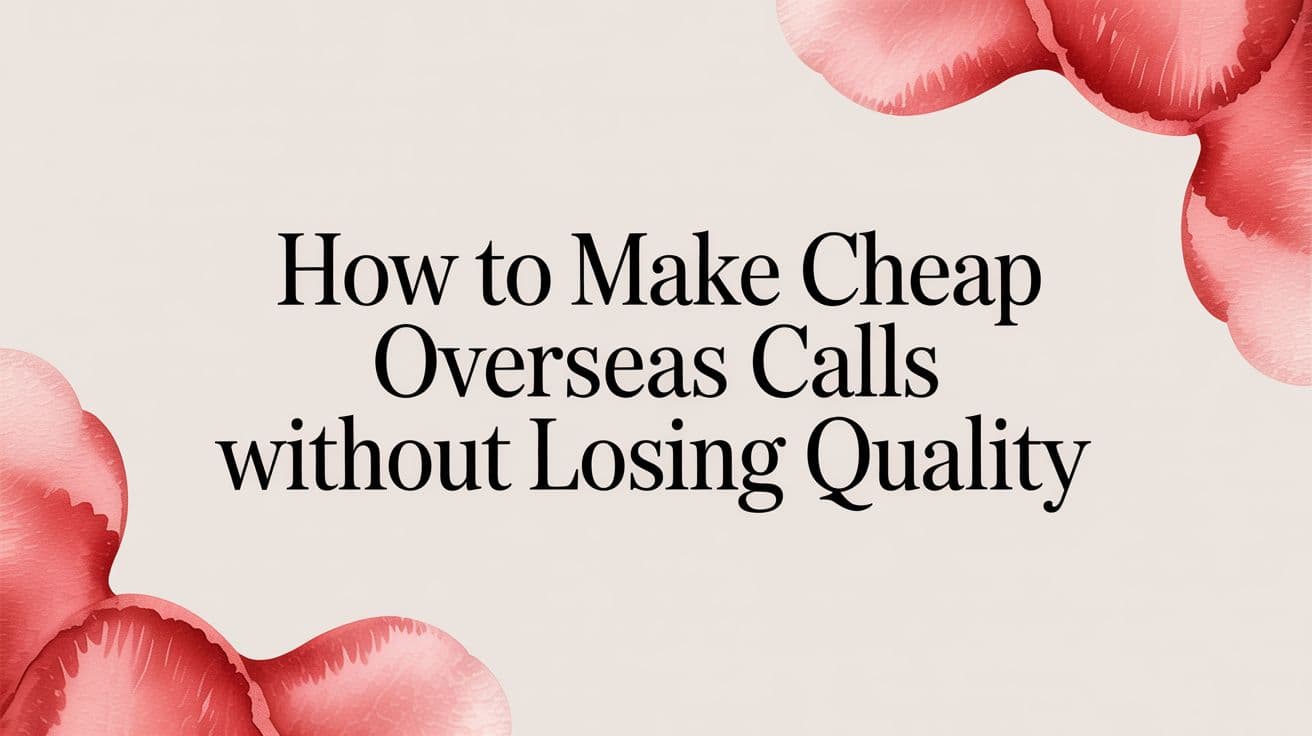 How to Make Cheap Overseas Calls Without Losing Quality